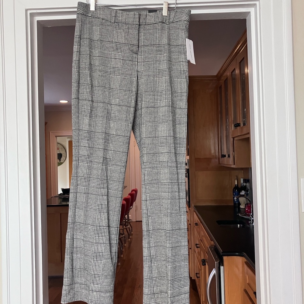Nordstrom Black and Ivory Checkered Pants